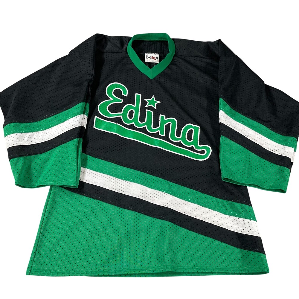 Edina Hornets High School Minnesota Hockey Jersey Sz S MN Black Green #23 Rykhus